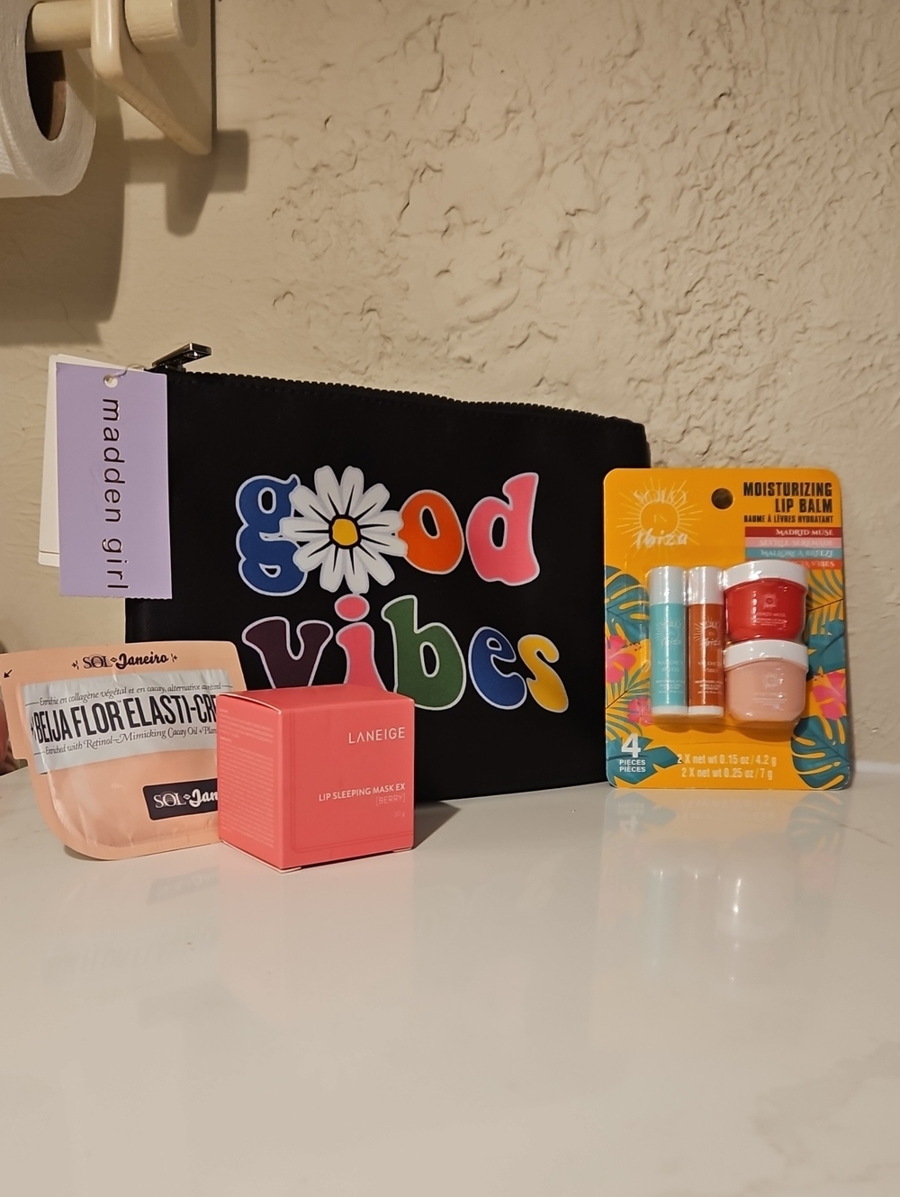 Madden 'Good Vibes' Cosmetic Pouch Bundle